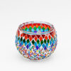 theelichthouder multi color van dorsetto 9 cm op witte achtergrond