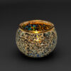 theelichthouder goud gebroken van dorsetto 9 cm blauw
