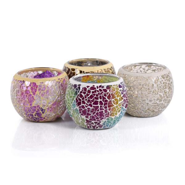 theelichthouder zilver gebroken van dorsetto 9 cm multicolor