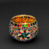theelichthouder multi color van dorsetto 9 cm op zwarte achtergrond