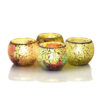 meerder theelichthouders zilver gebroken van dorsetto 9 cm multicolor