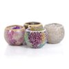theelichthouders goud/zilver gebroken van dorsetto 9 cm meerder kleuren